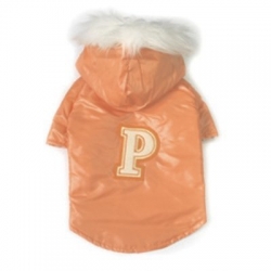 ORANGE lesklá bunda pro psy  