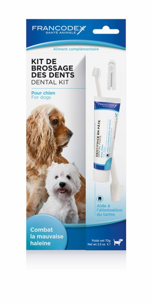 Francodex Dental Kit - sada zubní pasta 70g + kartáček 